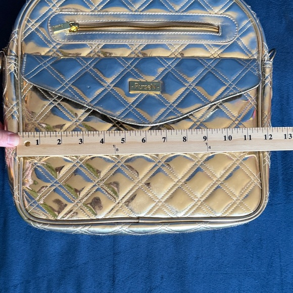 PurseN Quilted Metallic Crossbody - Silver - Picture 8 of 15